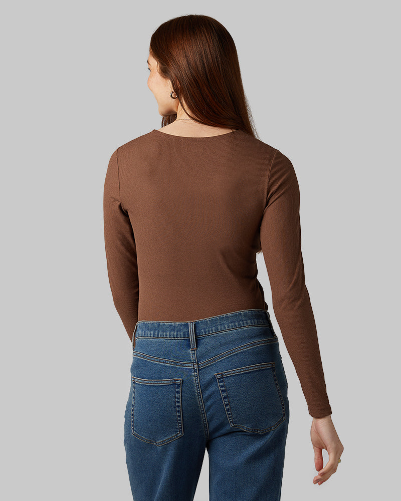 WOMEN'S SOFT RIB SCOOP TOP