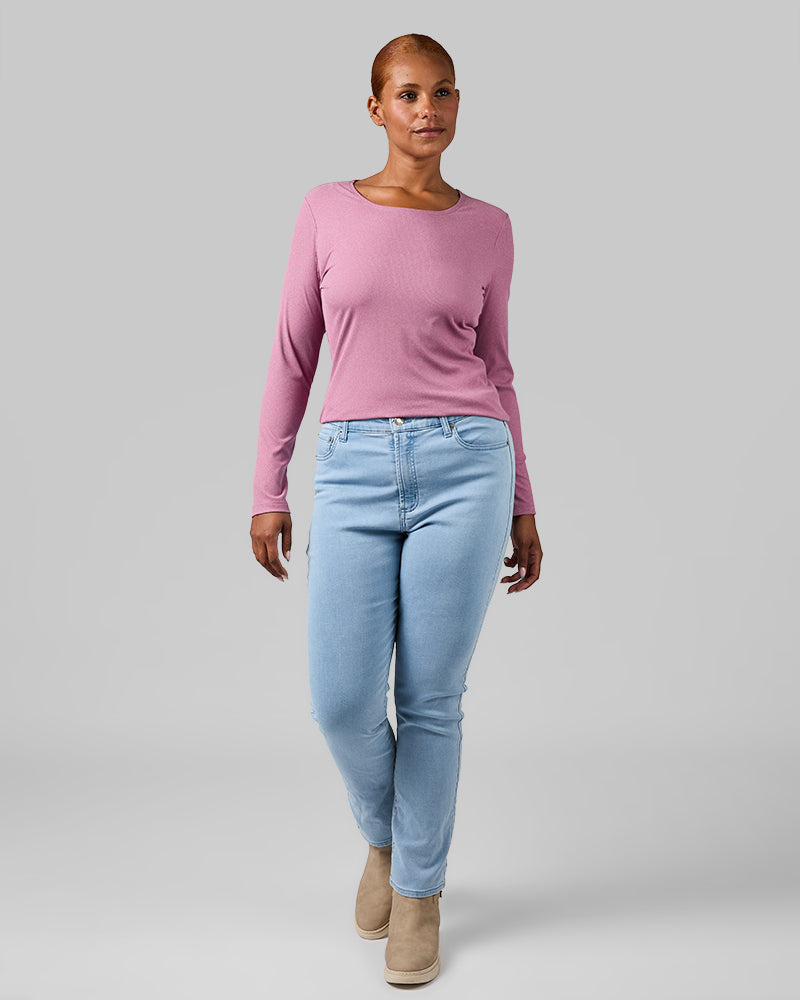 WOMEN'S SOFT RIB SCOOP TOP