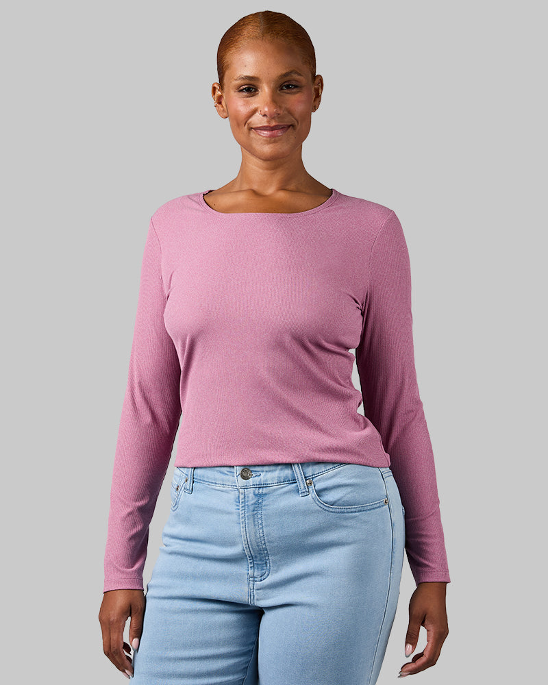 WOMEN'S SOFT RIB SCOOP TOP