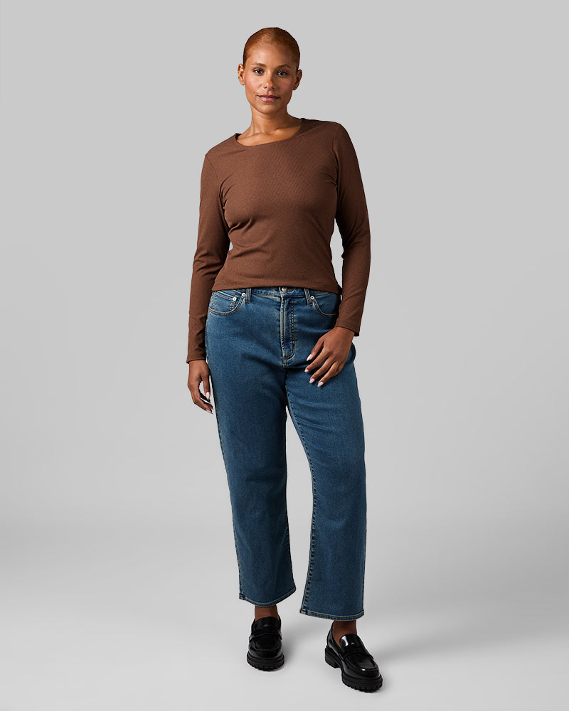 WOMEN'S SOFT RIB SCOOP TOP