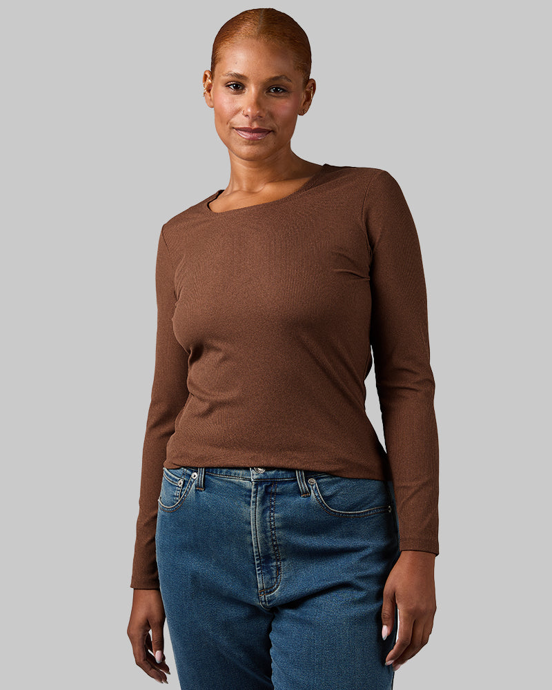 WOMEN'S SOFT RIB SCOOP TOP