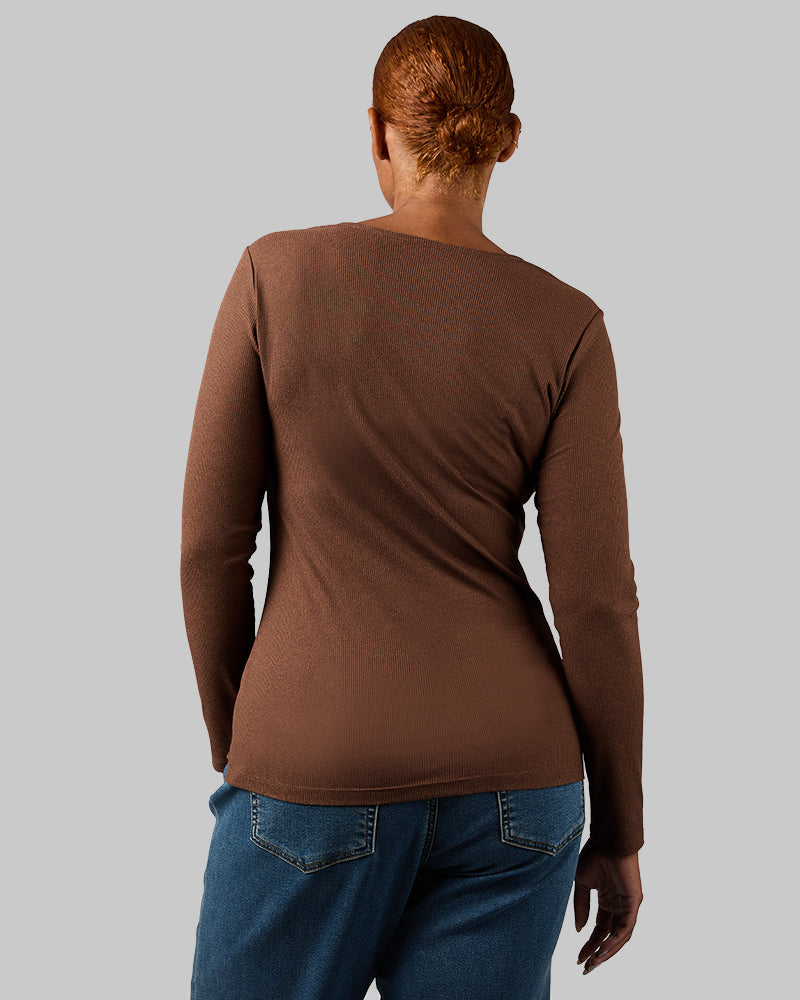 WOMEN'S SOFT RIB SCOOP TOP