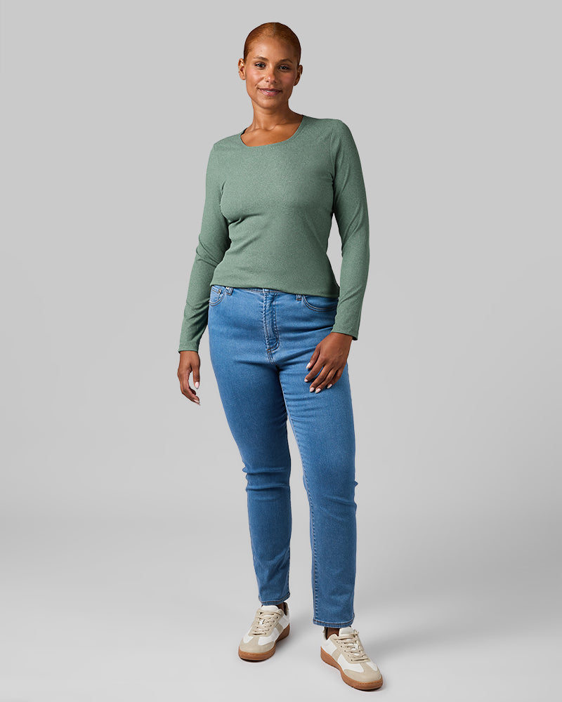 WOMEN'S SOFT RIB SCOOP TOP