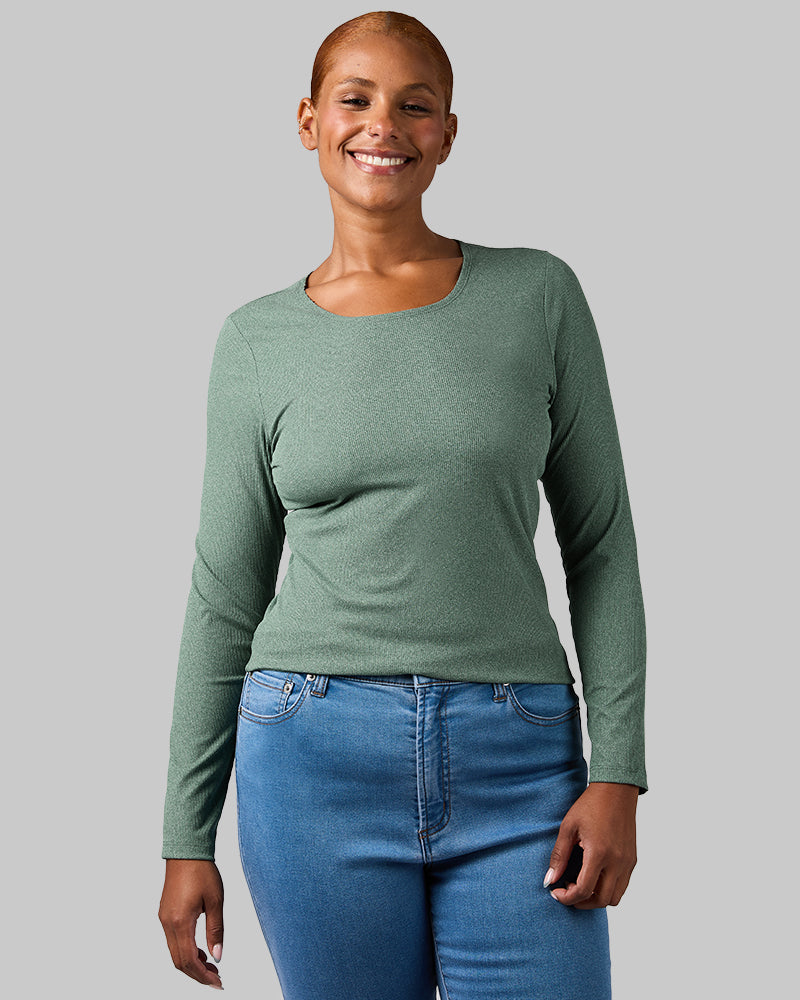 WOMEN'S SOFT RIB SCOOP TOP