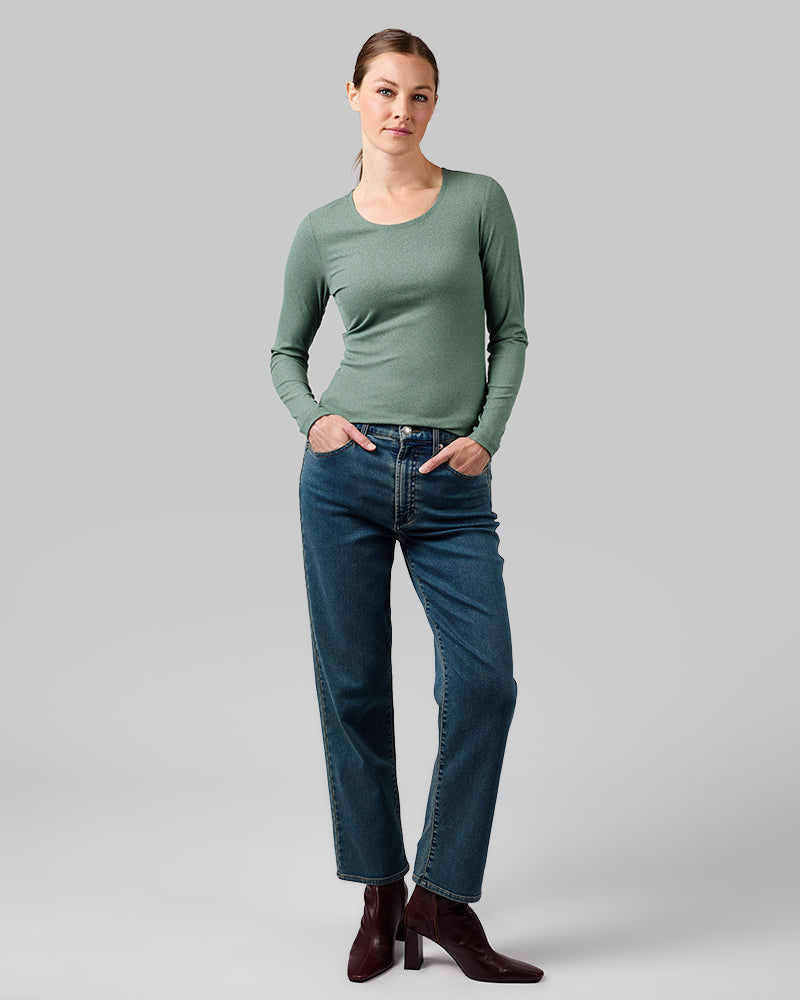 WOMEN'S SOFT RIB SCOOP TOP