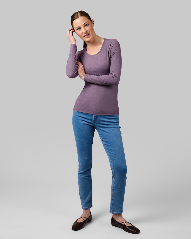 WOMEN'S SOFT RIB SCOOP TOP