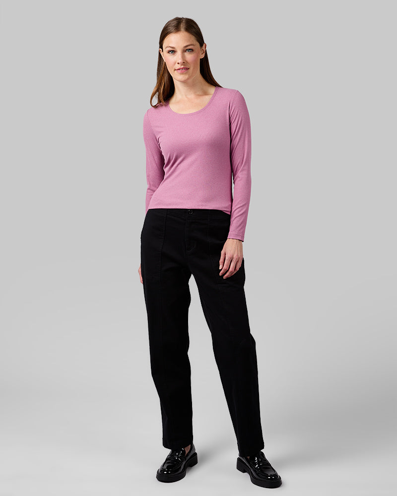 WOMEN'S SOFT RIB SCOOP TOP