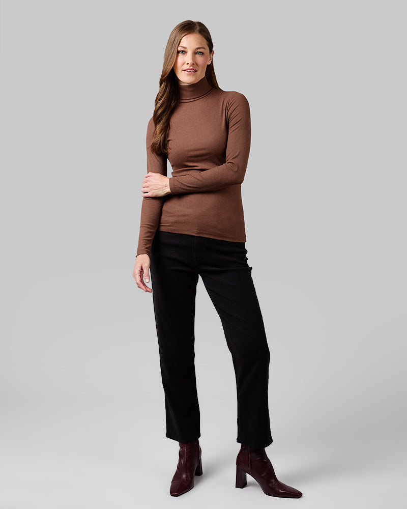 WOMEN'S SOFT RIB TURTLENECK