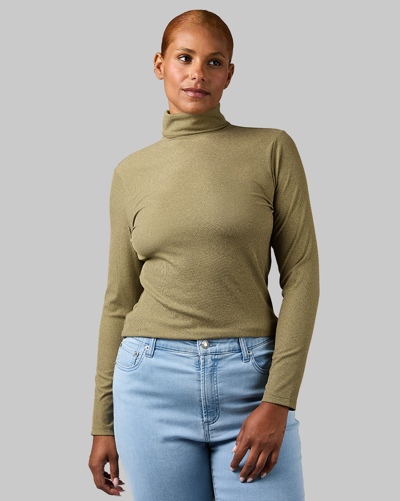 WOMEN'S SOFT RIB TURTLENECK