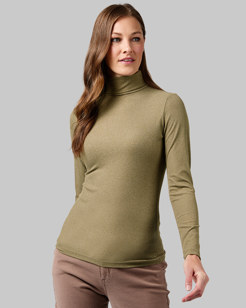 WOMEN'S SOFT RIB TURTLENECK