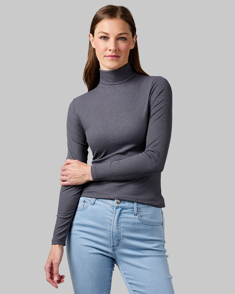 WOMEN'S SOFT RIB TURTLENECK