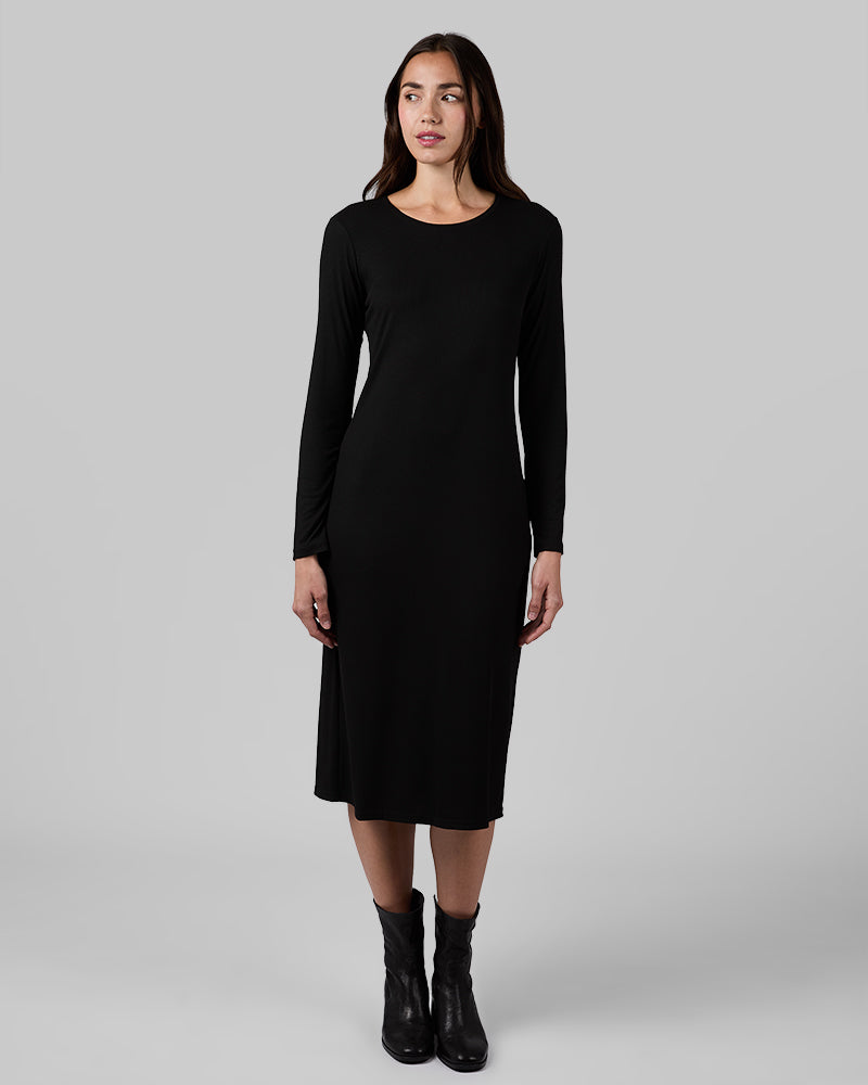 WOMEN'S SOFT RIB MIDI DRESS