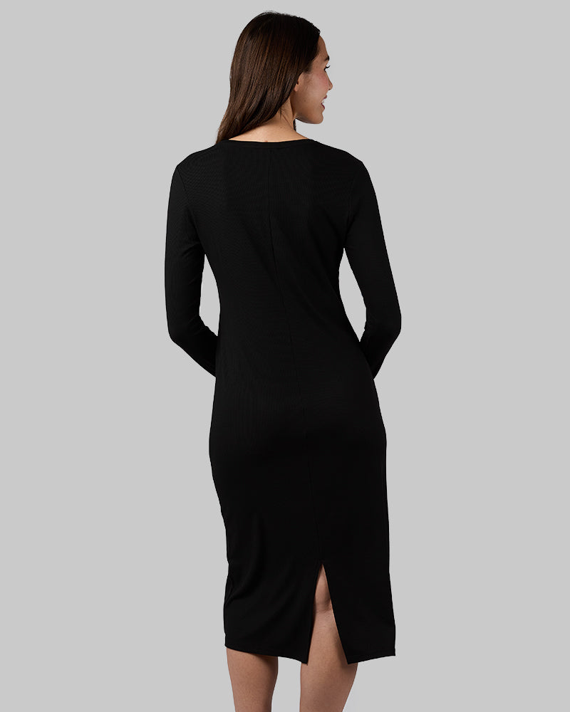 WOMEN'S SOFT RIB MIDI DRESS