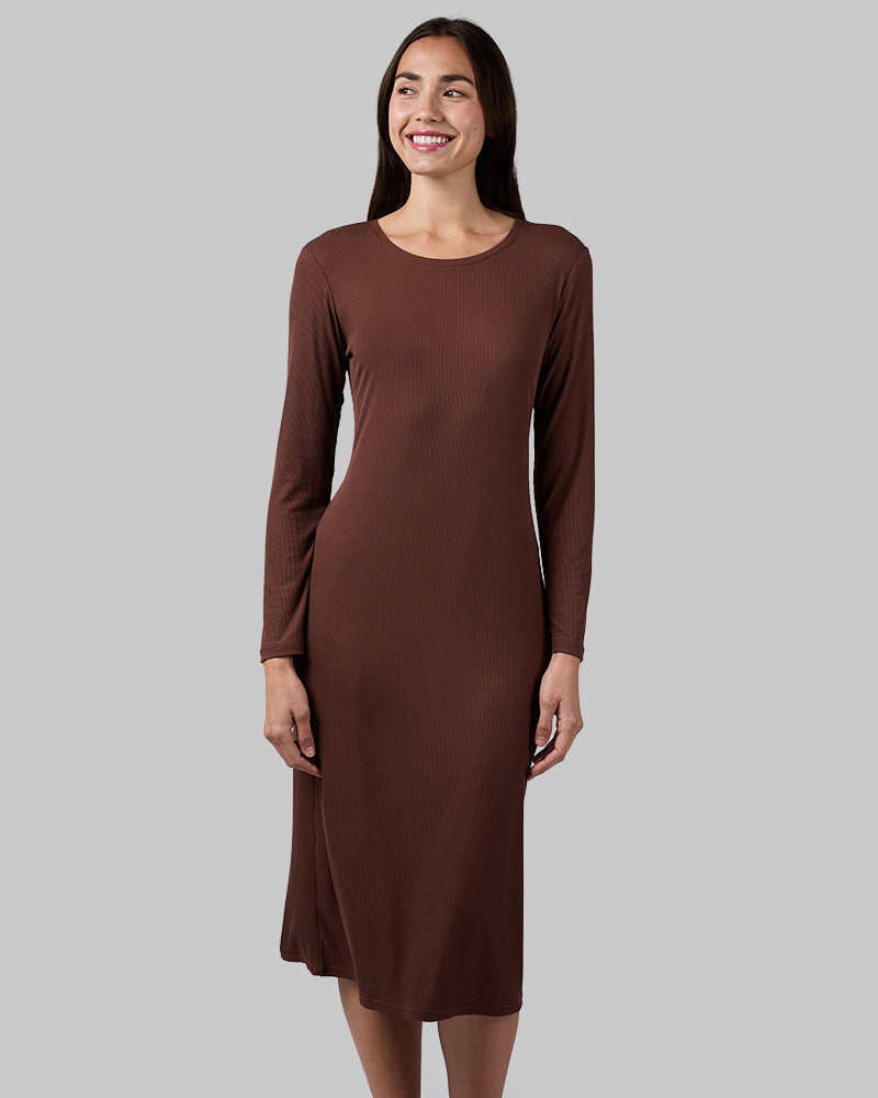 WOMEN'S SOFT RIB MIDI DRESS