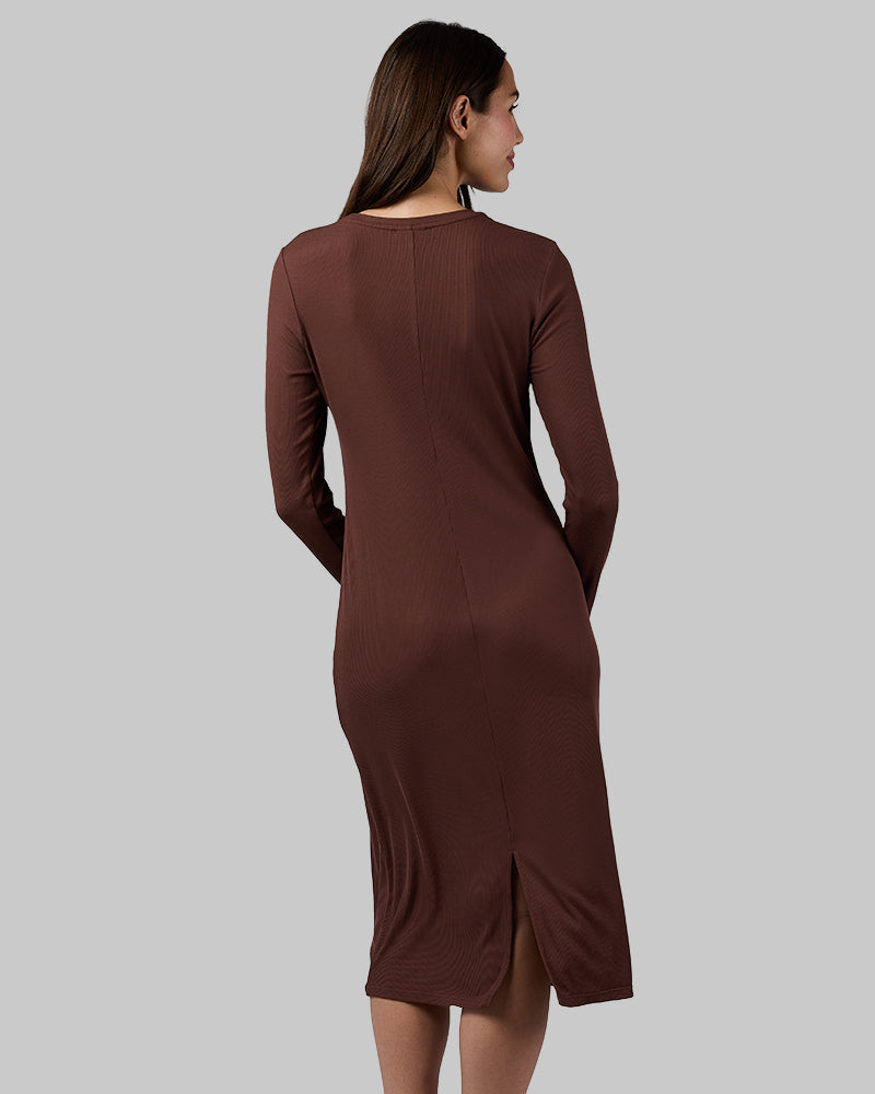 WOMEN'S SOFT RIB MIDI DRESS