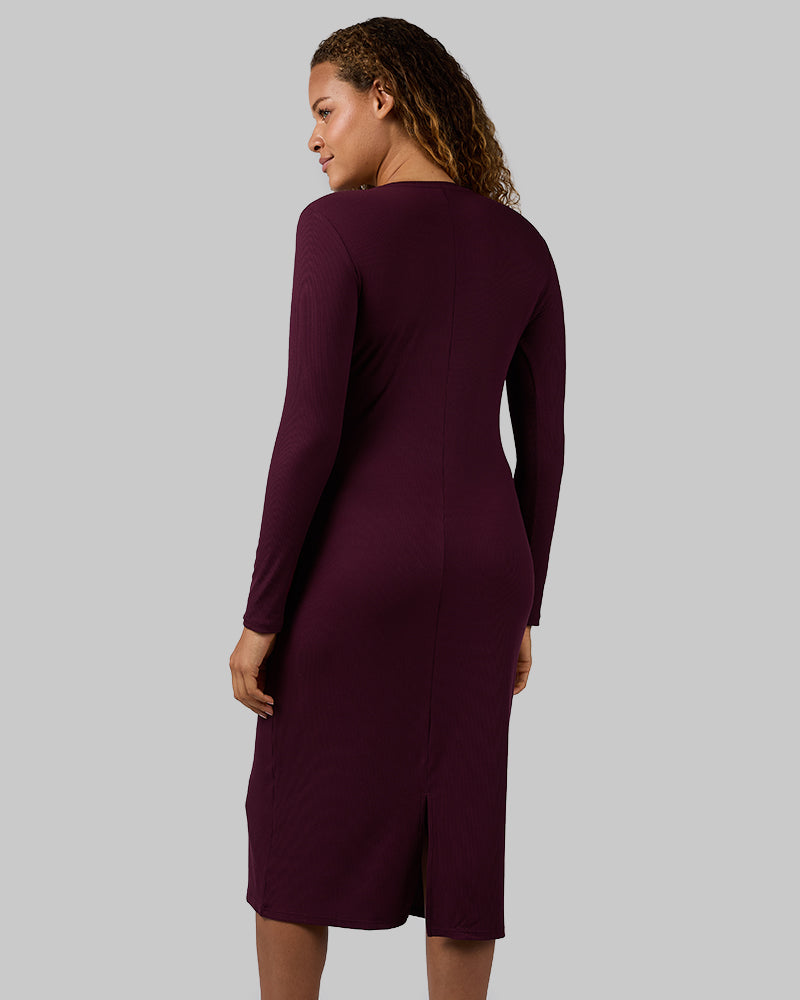 WOMEN'S SOFT RIB MIDI DRESS